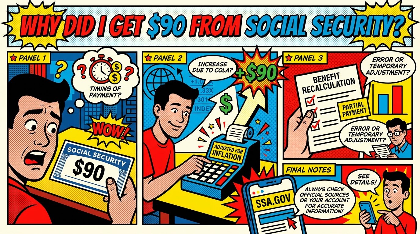 Why did I get $90 from Social Security infographic showing possible reasons